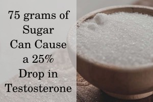 How much can sugar drop testosterone? 